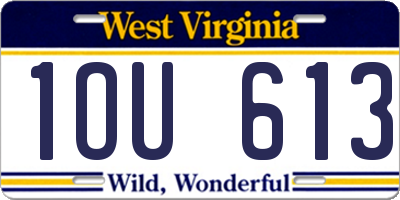 WV license plate 1OU613