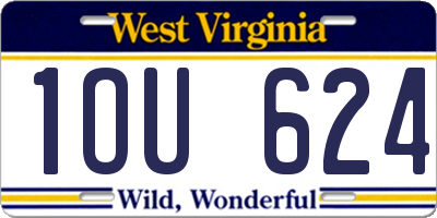 WV license plate 1OU624