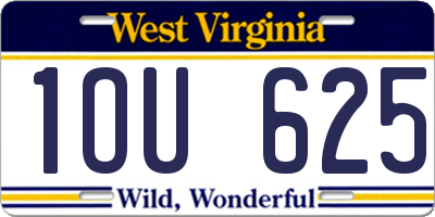 WV license plate 1OU625