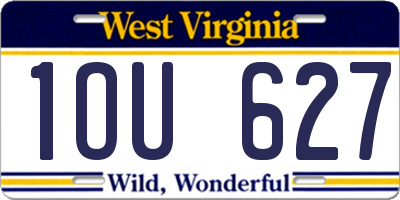 WV license plate 1OU627