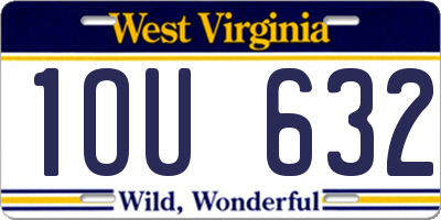 WV license plate 1OU632