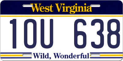 WV license plate 1OU638