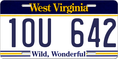 WV license plate 1OU642