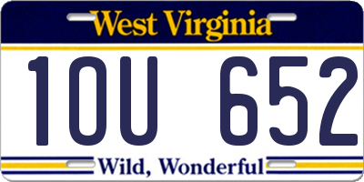 WV license plate 1OU652