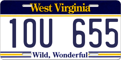 WV license plate 1OU655