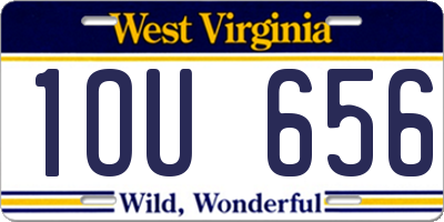 WV license plate 1OU656