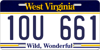WV license plate 1OU661