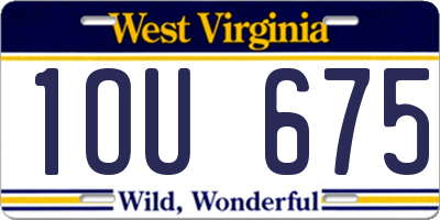 WV license plate 1OU675