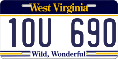 WV license plate 1OU690