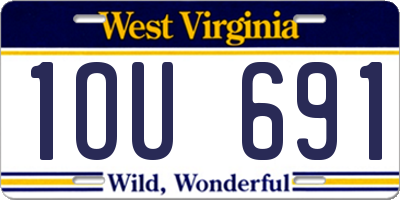 WV license plate 1OU691