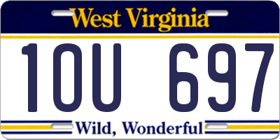 WV license plate 1OU697