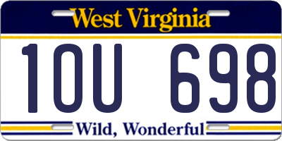 WV license plate 1OU698
