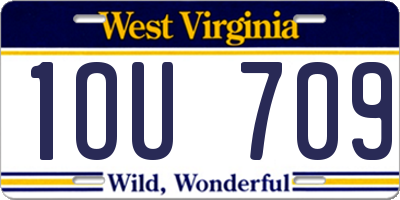 WV license plate 1OU709