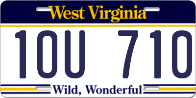 WV license plate 1OU710