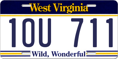 WV license plate 1OU711