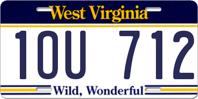 WV license plate 1OU712