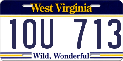WV license plate 1OU713
