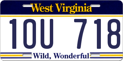 WV license plate 1OU718