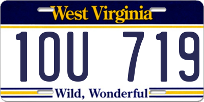 WV license plate 1OU719