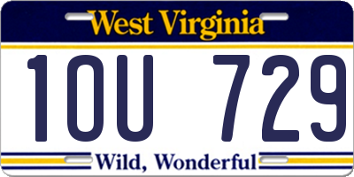 WV license plate 1OU729
