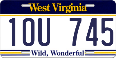 WV license plate 1OU745