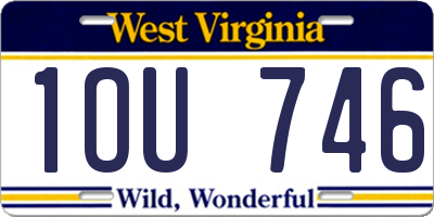 WV license plate 1OU746