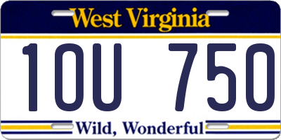 WV license plate 1OU750