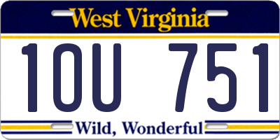 WV license plate 1OU751