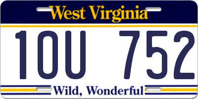 WV license plate 1OU752