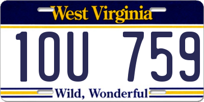 WV license plate 1OU759