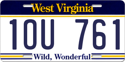 WV license plate 1OU761