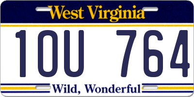 WV license plate 1OU764