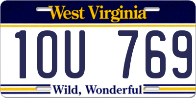 WV license plate 1OU769