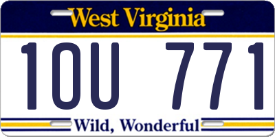 WV license plate 1OU771