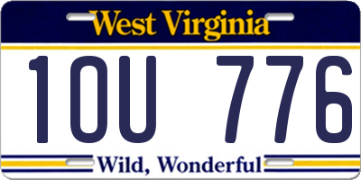 WV license plate 1OU776