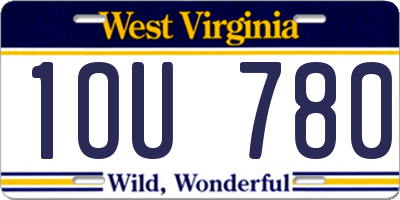 WV license plate 1OU780
