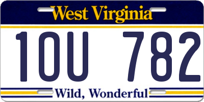 WV license plate 1OU782