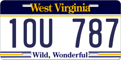WV license plate 1OU787