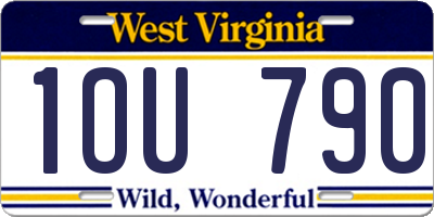 WV license plate 1OU790