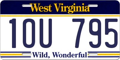 WV license plate 1OU795
