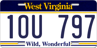 WV license plate 1OU797