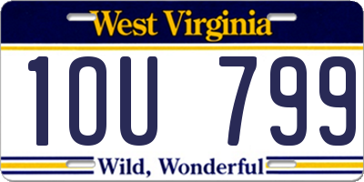 WV license plate 1OU799