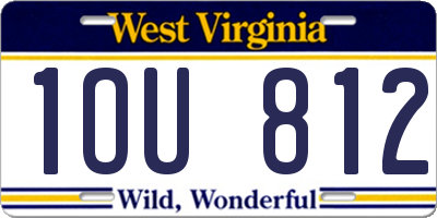WV license plate 1OU812