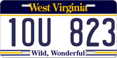 WV license plate 1OU823