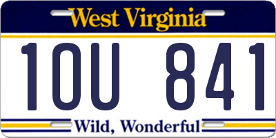 WV license plate 1OU841