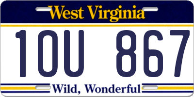 WV license plate 1OU867