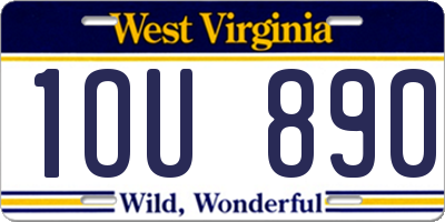 WV license plate 1OU890