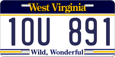 WV license plate 1OU891