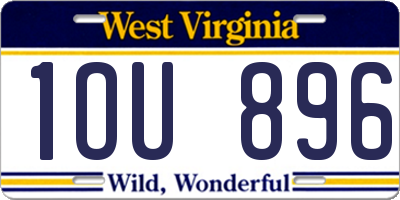 WV license plate 1OU896