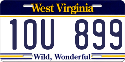 WV license plate 1OU899